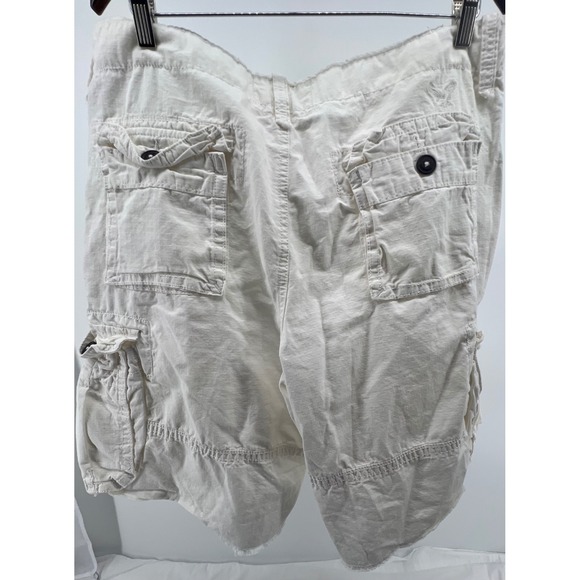 American Eagle Outfitters Mens Cargo Shorts Classic Length White Size 36 - Picture 4 of 10